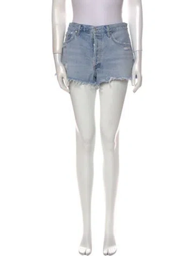 Pre-owned Agolde Mini Shorts In Blue