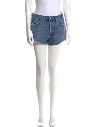 Pre-owned Agolde Mini Shorts In Blue