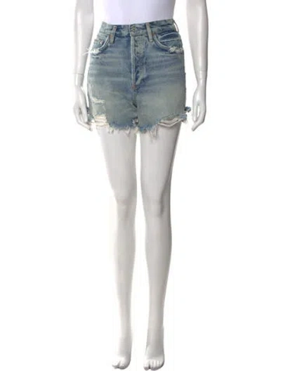 Pre-owned Agolde Mini Shorts In Blue