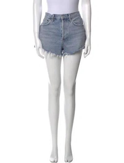 Pre-owned Agolde Mini Shorts In Blue