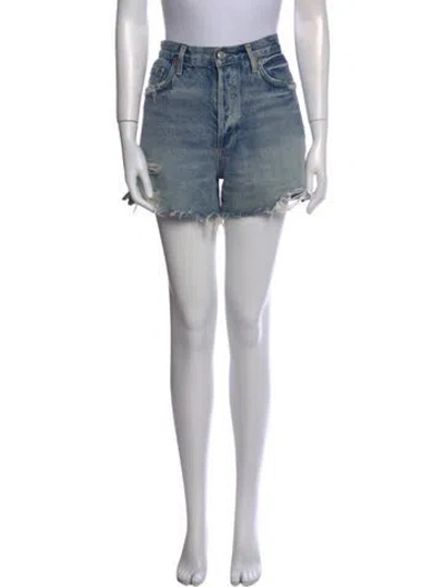 Pre-owned Agolde Mini Shorts In Blue