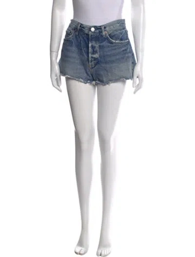 Pre-owned Agolde Mini Shorts In Blue