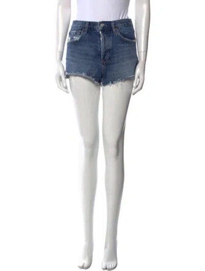 Pre-owned Agolde Mini Shorts In Blue