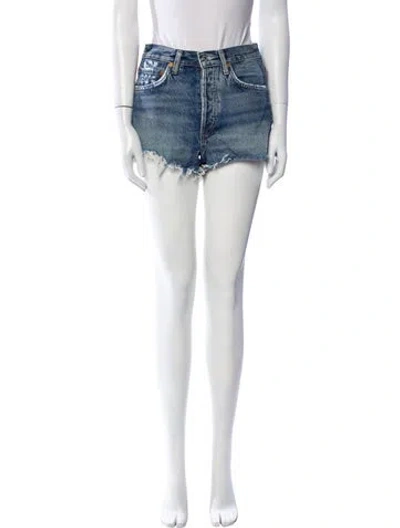 Pre-owned Agolde Mini Shorts In Blue