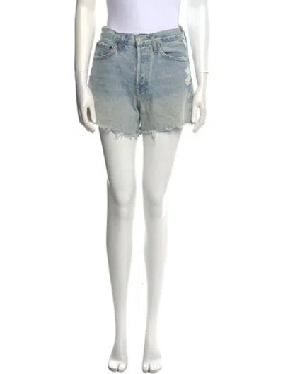Pre-owned Agolde Mini Shorts In Blue