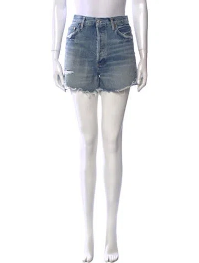 Pre-owned Agolde Mini Shorts In Blue