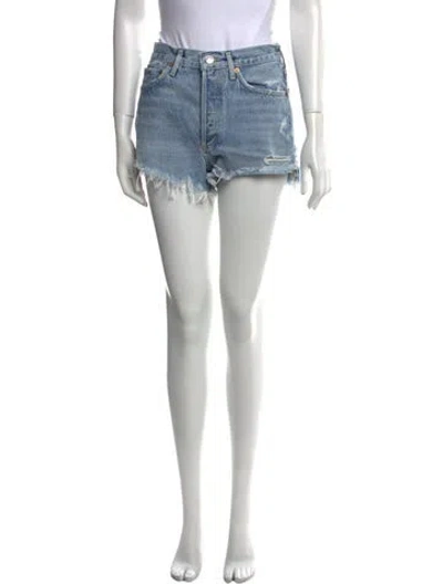 Pre-owned Agolde Mini Shorts In Blue