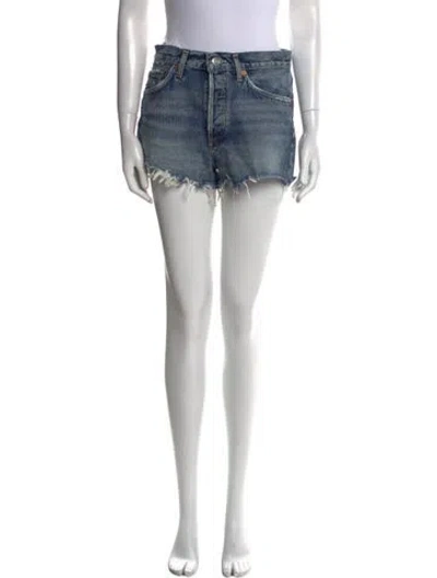 Pre-owned Agolde Mini Shorts In Blue