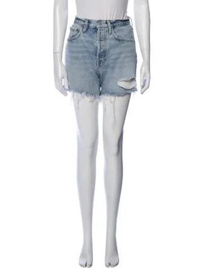 Pre-owned Agolde Mini Shorts In Blue