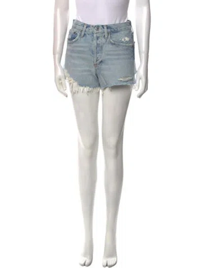 Pre-owned Agolde Mini Shorts In Blue