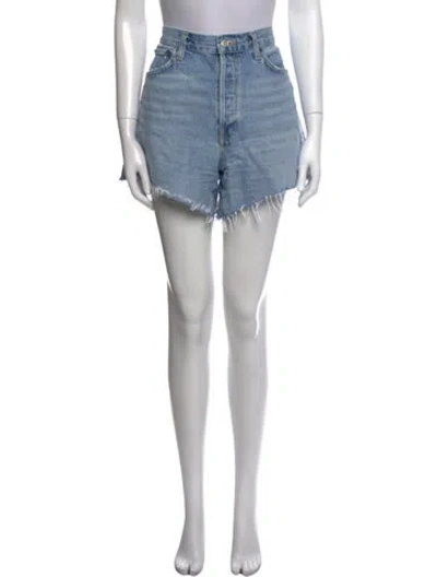 Pre-owned Agolde Mini Shorts In Blue
