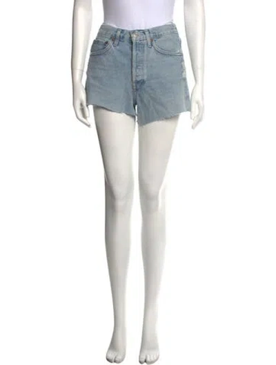 Pre-owned Agolde Mini Shorts In Blue