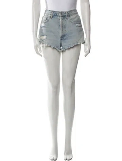 Pre-owned Agolde Mini Shorts In Blue