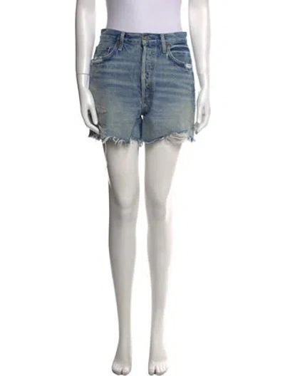 Pre-owned Agolde Mini Shorts In Blue