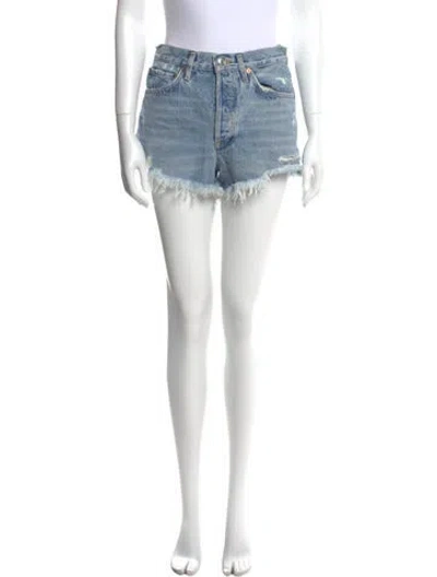 Pre-owned Agolde Mini Shorts In Blue