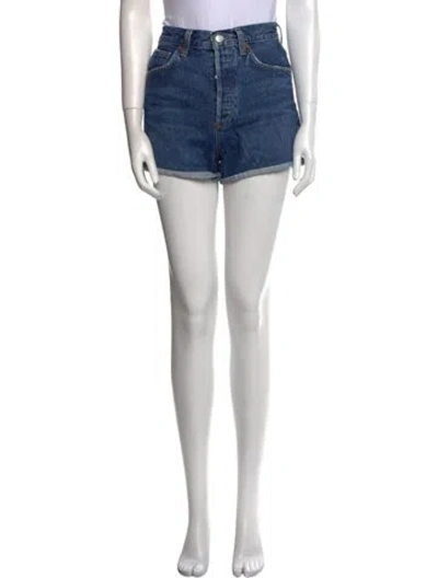 Pre-owned Agolde Mini Shorts In Blue