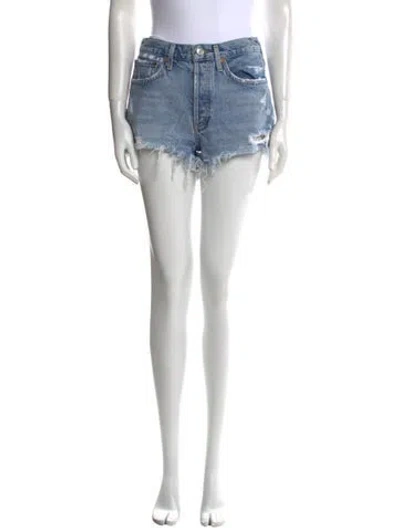 Pre-owned Agolde Mini Shorts In Blue