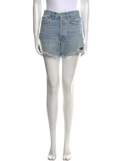 Pre-owned Agolde Mini Shorts In Blue