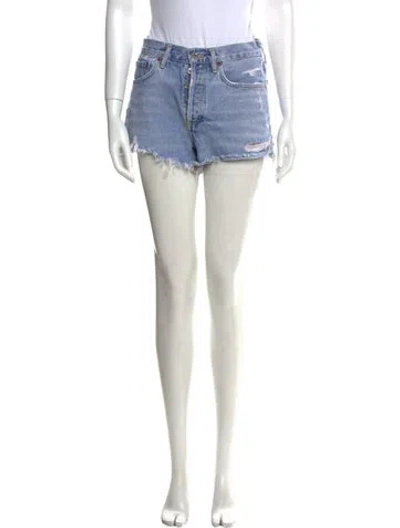 Pre-owned Agolde Mini Shorts In Blue