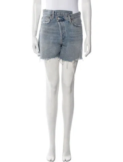 Pre-owned Agolde Mini Shorts In Blue