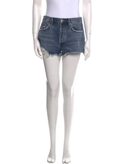 Pre-owned Agolde Mini Shorts In Blue