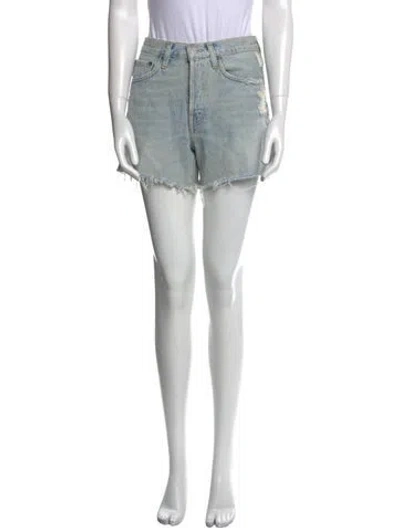 Pre-owned Agolde Mini Shorts In Blue