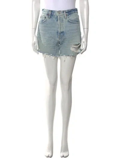 Pre-owned Agolde Mini Shorts In Blue