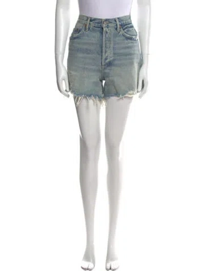 Pre-owned Agolde Mini Shorts In Blue