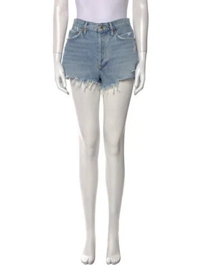 Pre-owned Agolde Mini Shorts In Blue