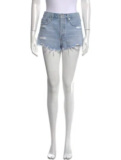 Pre-owned Agolde Mini Shorts In Blue