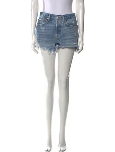 Pre-owned Agolde Mini Shorts In Blue
