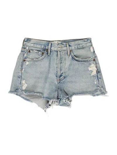 Pre-owned Agolde Mini Shorts In Blue