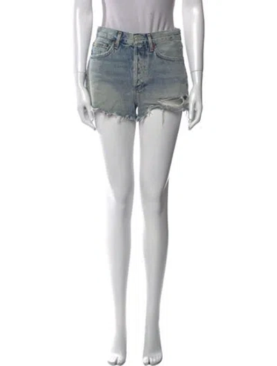 Pre-owned Agolde Mini Shorts In Blue