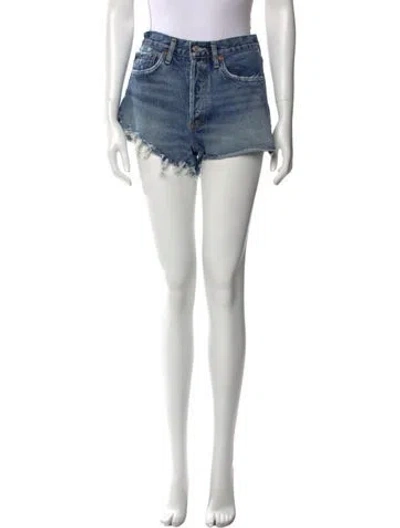 Pre-owned Agolde Mini Shorts In Blue