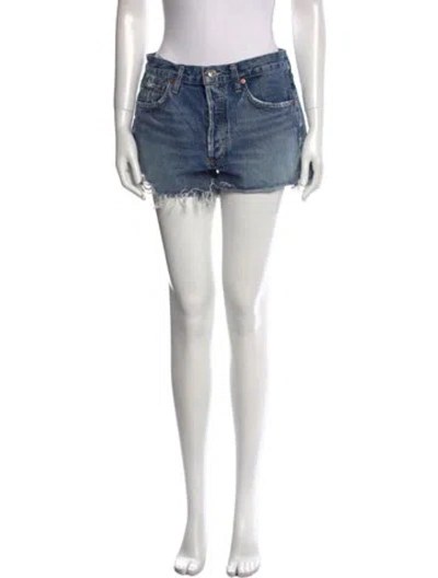 Pre-owned Agolde Mini Shorts In Blue