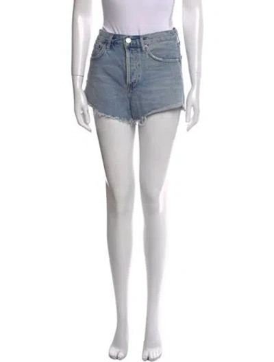 Pre-owned Agolde Mini Shorts In Blue
