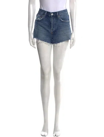 Pre-owned Agolde Mini Shorts In Blue