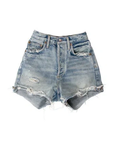 Pre-owned Agolde Mini Shorts In Blue