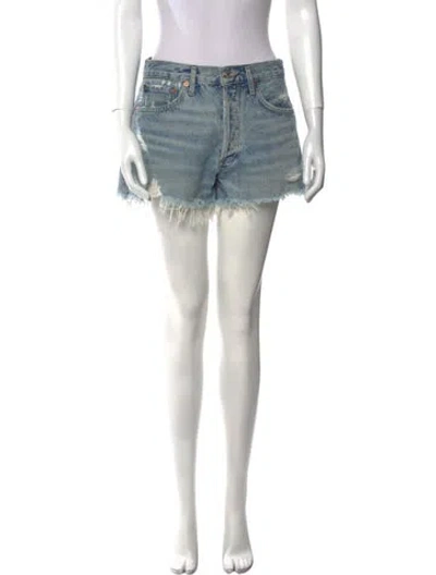 Pre-owned Agolde Mini Shorts In Blue
