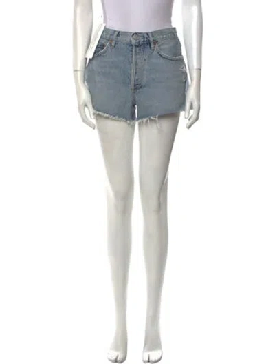 Pre-owned Agolde Mini Shorts In Blue
