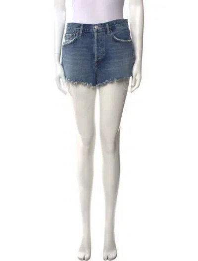 Pre-owned Agolde Mini Shorts In Blue