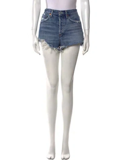 Pre-owned Agolde Mini Shorts In Blue