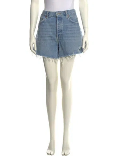 Pre-owned Agolde Mini Shorts In Blue