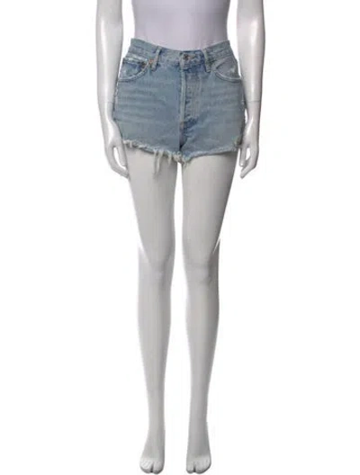 Pre-owned Agolde Mini Shorts In Blue