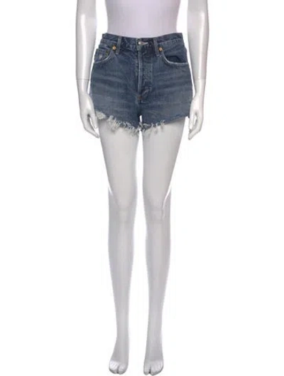 Pre-owned Agolde Mini Shorts In Blue