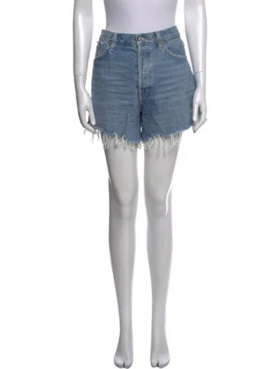 Pre-owned Agolde Mini Shorts In Blue