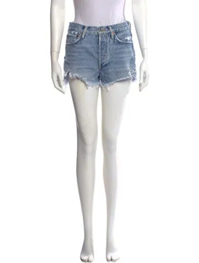 Pre-owned Agolde Mini Shorts In Blue