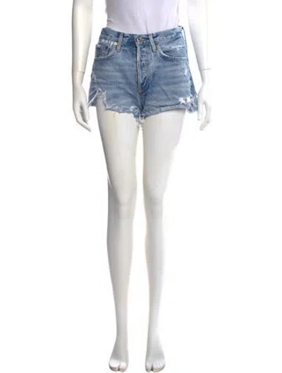 Pre-owned Agolde Mini Shorts In Blue