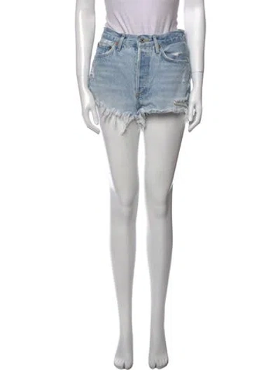 Pre-owned Agolde Mini Shorts In Blue