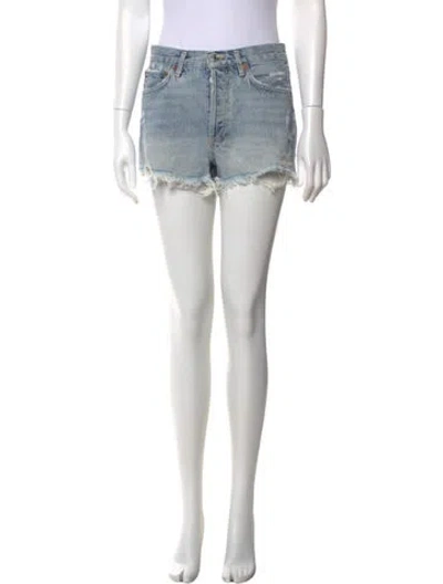 Pre-owned Agolde Mini Shorts In Blue